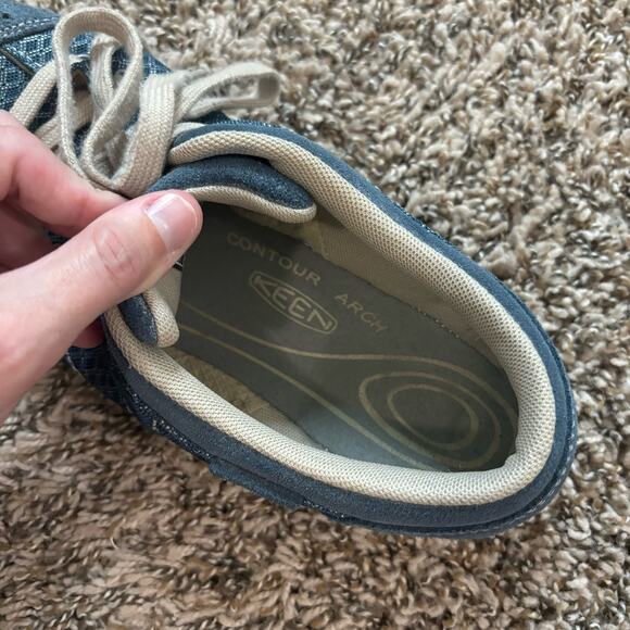 Keen Mercer Lace CNX Leather and Mesh Sneakers - Blue - US Women's Size 9 - Picture 11 of 12